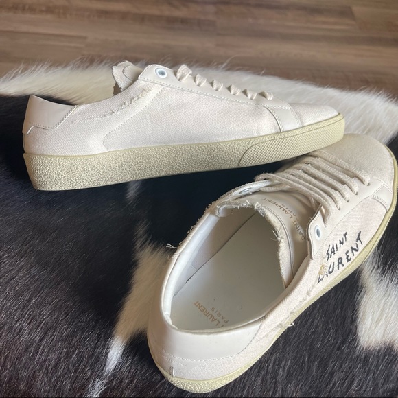 COURT CLASSIC SL/06 EMBROIDERED SNEAKERS IN CANVAS AND LEATHER, size 40 - Picture 10 of 10